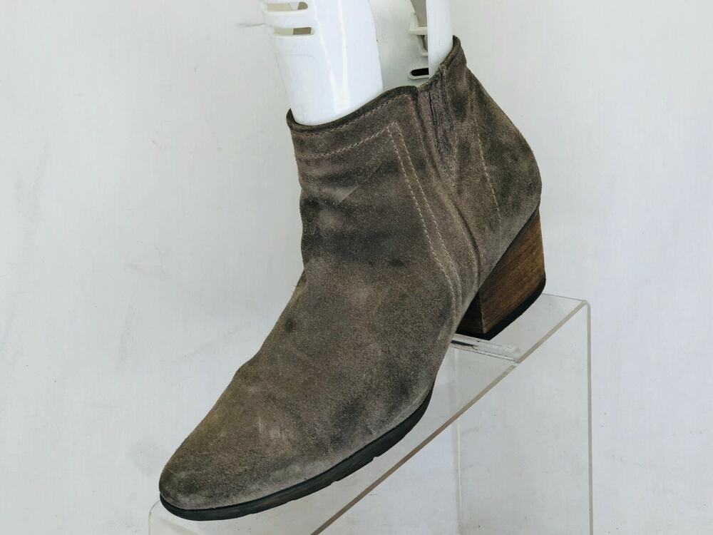 Blondo Gray Suede Zip Fashion Ankle Boots Bootie Womens Size 9 M